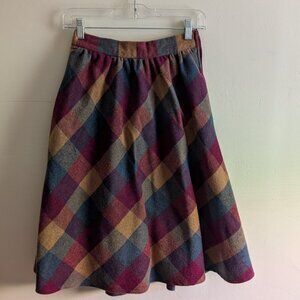 Modcloth purple plaid A line skirt